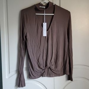 Choker long sleeve blouse